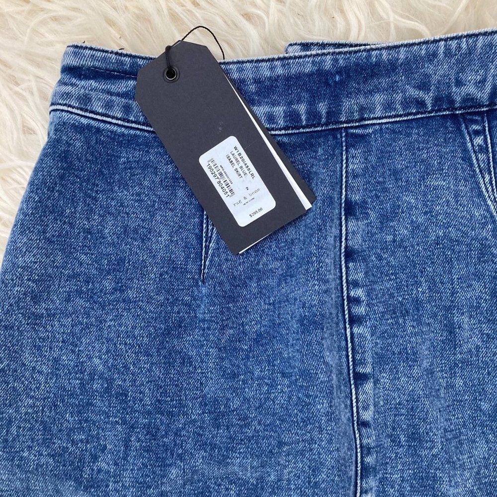 rag & bone Isabel Zip-Front Denim Mini Skirt - Picture 14 of 15